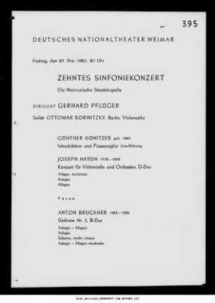 Zehntes Sinfoniekonzert