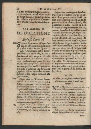 Articulus II. De Duratione.