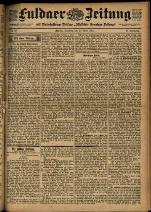 Ausgabe vom Dienstag, den 25. April 1899.