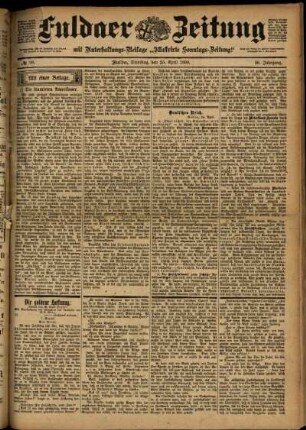 Ausgabe vom Dienstag, den 25. April 1899.
