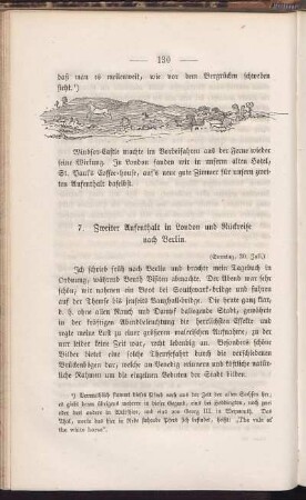 7. Zweiter Aufenthalt in London und Rückreise nach Berlin.