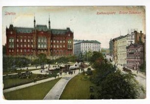 Stettin. Rathausplatz Grüne Schanze
