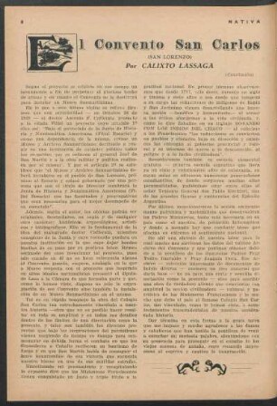 El Covento San Carlos (San Lorenzo) - (Conclusión)