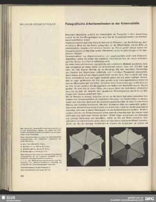 Fotografische Arbeitsmethoden in der Kriminalistik