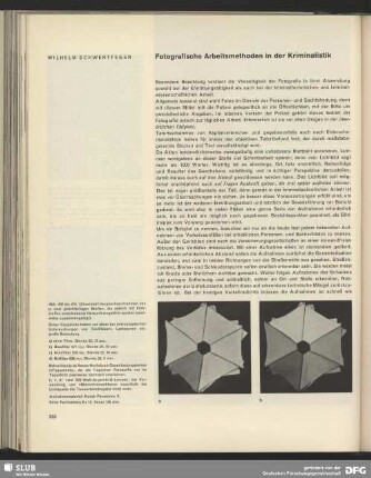 Fotografische Arbeitsmethoden in der Kriminalistik