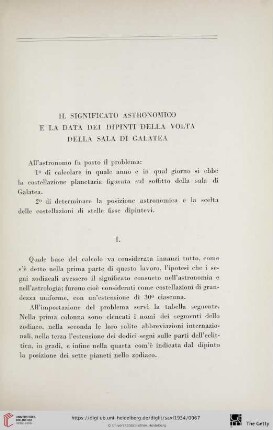 Il significato astronomico e la data dei dipinti della volta della Sala di Galatea