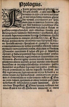 Incipit soliloquiu[m] sancti Bonauenture de quattuor exercitiis