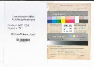 Entnazifizierung Josef Grosse-Ruiken , geb. 18.03.1898 (Landwirt)