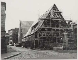 Rekonstruktion der Mühle in Halle (Saale), Schlossberg 1, Ansicht vom Mühlberg
