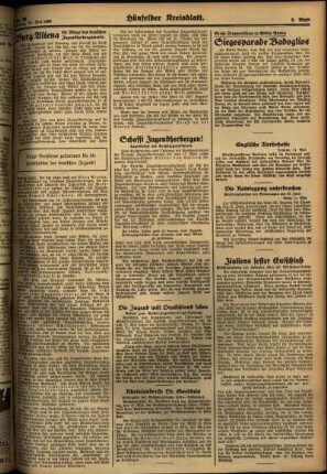Zweite Ausgabe vom Freitag, den 15. Mai 1936.