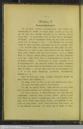 Abteilung II. Bodenbeschaffenheit