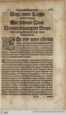 Vogt:unnd RuggerichtsOrdnung