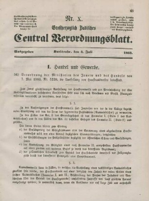 4. Juli-17. Oktober = Nr. X-XIV