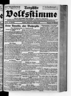 Bergische Volksstimme. 1917-1932