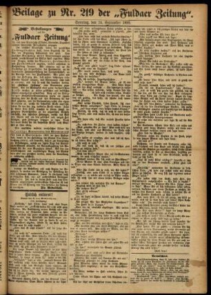 Zweite Ausgabe vom Sonntag, den 24. September 1893.