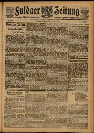 Zweite Ausgabe vom Samstag, den 03. Juni 1905.