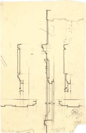 Pfann, Paul; Nürnberg, Königstr. 33-37; Wohn- und Geschäftshaus L. Ostermayr - Schnitte