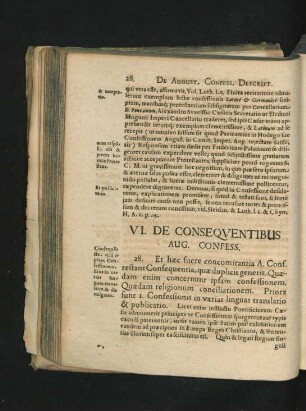 VI. De Consequentibus Aug. Confess.