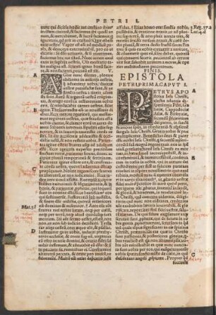 Epistola Petri, Prima.