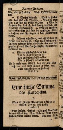 188-192, Eine kurtze Summa des Catechismi.