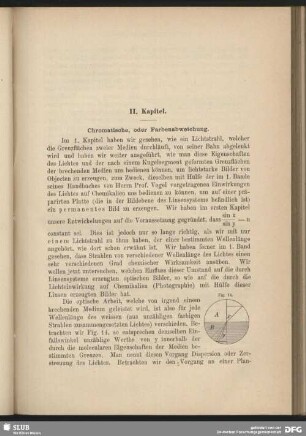 II. Kapitel. Chromatische, oder Farbenabweichung
