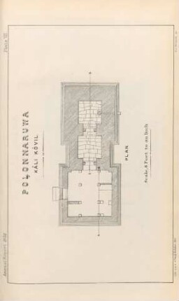 Plate VII. Polonnaruwa. Kâli Kôvil. Plan