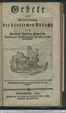 Gebete zur Beförderung der häuslichen Andacht