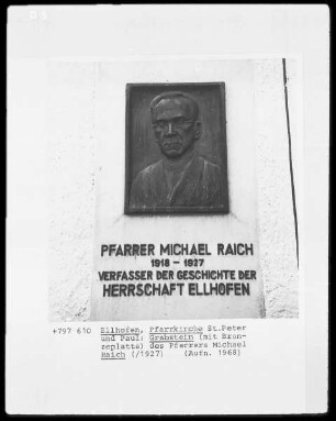 Grabstein des Pfarrers Michael Raich