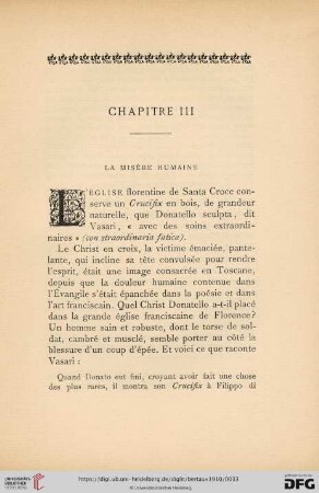 Chapitre III: La misère humaine