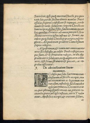 De administratione Sacramentorum.