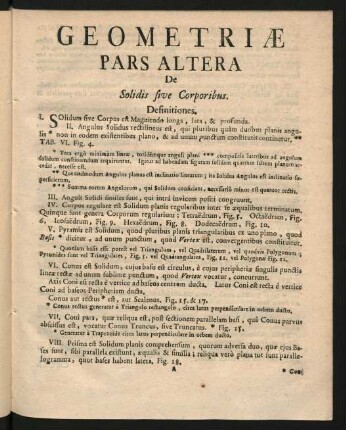 Geometriae Pars Altera