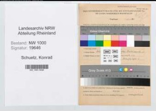 Entnazifizierung Konrad Schuetz, geb. 23.10.1899 (Kaufm.Angest.)