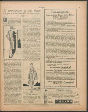 El guardarropa de una mujer elegante o la letanía de los trajes