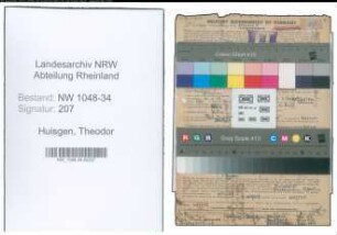 Entnazifizierung Theodor Huisgen , geb. 24.03.1889 (Arzt)