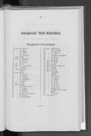 Zweigverein West=Eimsbüttel.