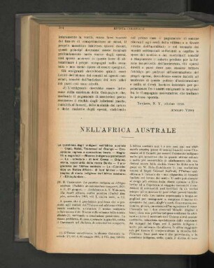 Nell'Africa Australe.