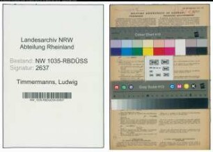Entnazifizierung Ludwig Timmermanns , geb. 25.02.1899 (Bergbauangestellter)