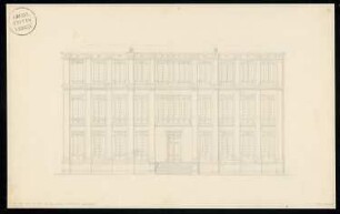 Fassade für ein Haus Unter den Linden, Berlin Monatskonkurrenz April 1833: Aufriss Fassade