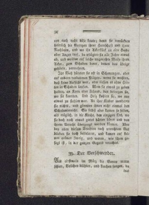 39. Der Verschwender.