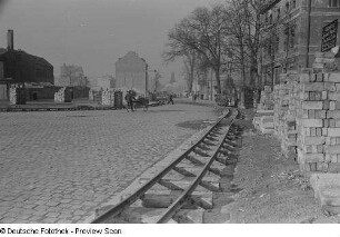 Trümmerbeseitigung in der Innenstadt