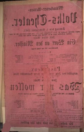 Münchener Aktien-Volks-Theater : [Theaterzettel]. 1865