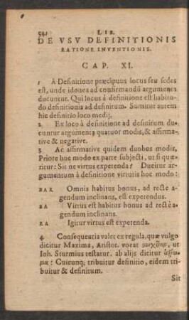 De Usu Definitionis Ratione Inventionis. Cap. XI.