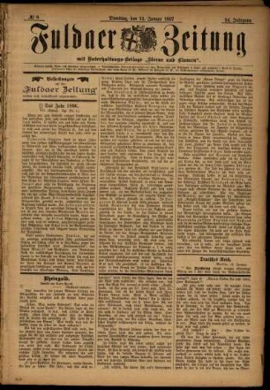 Ausgabe vom Dienstag, den 12. Januar 1897.