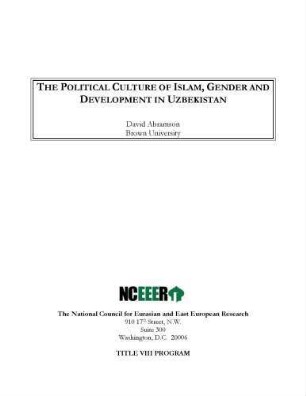The political culture of Islam, gender and development in Uzbekistan