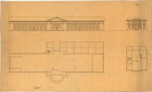 Fischer, Theodor; Stuttgart - Bad Cannstatt; Kursaal - Restaurant - Grundrisse, Ansichten