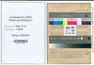 Entnazifizierung Wilhelm Haupt , geb. 10.11.1895 (Arbeiter)