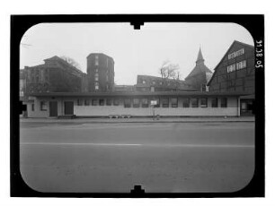 Stralsund, Am Kütertor 1. Erweiterungsbau der Jugendherberge (1963). Straßenfront