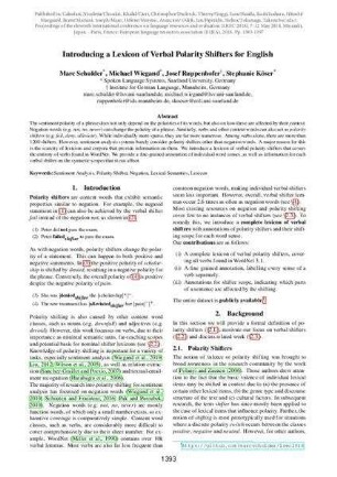 Introducing a lexicon of verbal polarity shifters for English