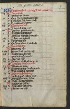 Kalender der Diözese Utrecht