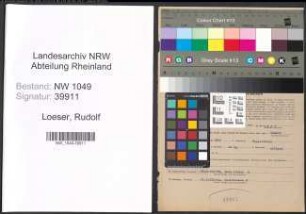 Entnazifizierung Rudolf Loeser , geb. 17.11.1887 (Haendler)